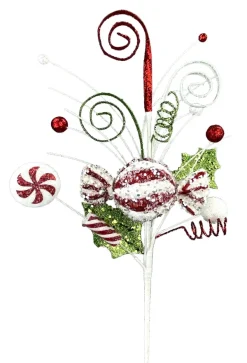 Picks^Liberty Floral Christmas Candy Mix Curly Pick
