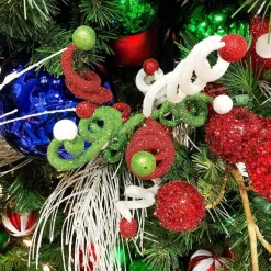 Floral^Liberty Floral Christmas Curly Ball Pick