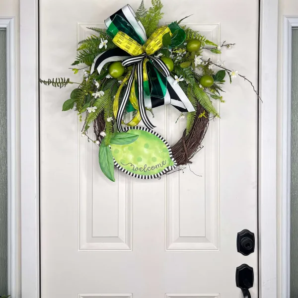 Door Decor^* Citrus Garden Wreath