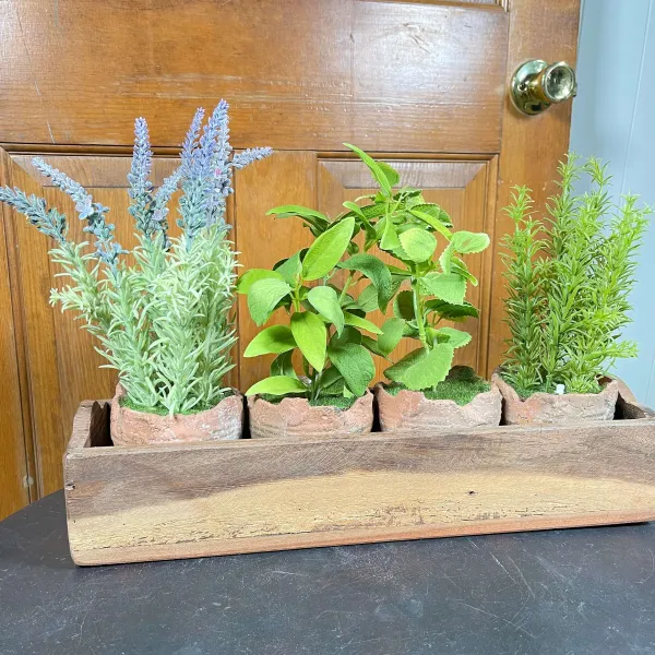 Table Decor^Regency Clay Pot With Herbs