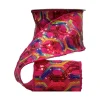 Ribbon^D. Stevens Colorful Sequins On Hot Pink Sheer Ribbon, 4" X 10Yd
