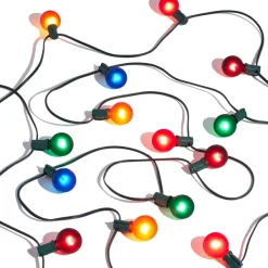 Lights^RAZ Connectable Matte Globe String Multicolored Lights, 14'