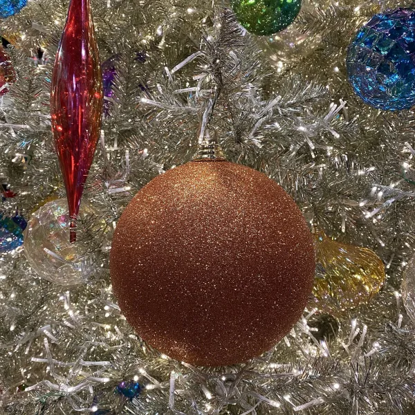 Ball Ornaments^Farrisilk Copper Glitter Ball Ornament, 8"