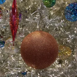 Ball Ornaments^Farrisilk Copper Glitter Ball Ornament, 4"