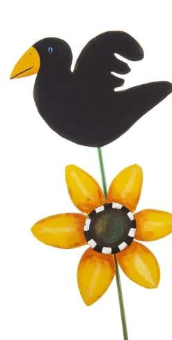 Pot Stakes^The Round Top Collection Crow And Sunflower Stakes