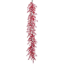 Wall Decor^Regency Deluxe Red Berry Garland, 60"