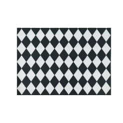 Rugs & Mats^Evergreen Diamond Black And White Layering Mat