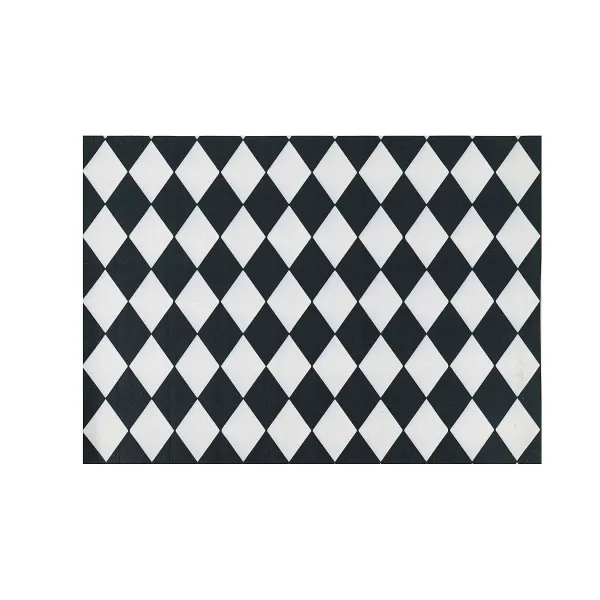 Rugs & Mats^Evergreen Diamond Black And White Layering Mat