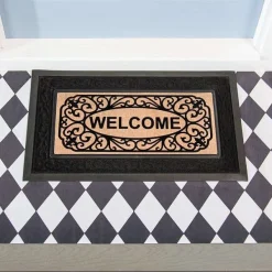 Rugs & Mats^Evergreen Diamond Black And White Layering Mat