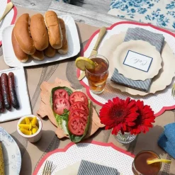 Party Diy^Hester & Cook Die Cut Red Swiss Dot Placemat Sheets