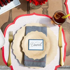 Party Diy^Hester & Cook Die Cut Red Swiss Dot Placemat Sheets