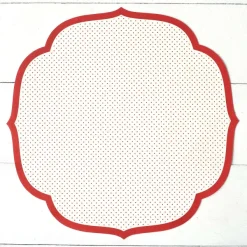Party Diy^Hester & Cook Die Cut Red Swiss Dot Placemat Sheets