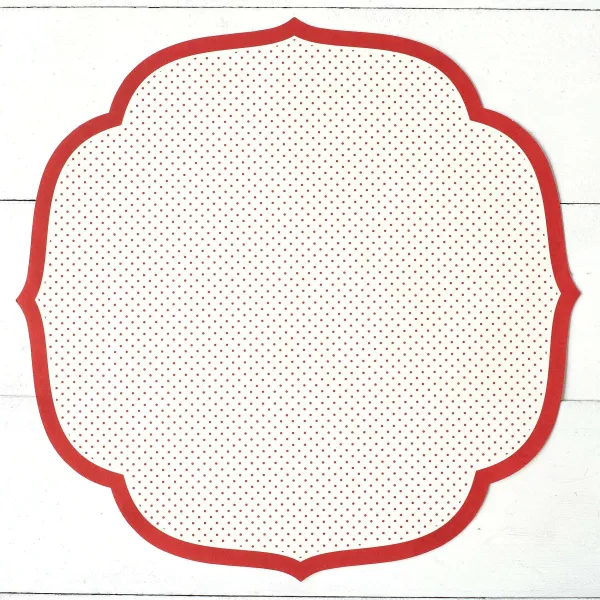 Party Diy^Hester & Cook Die Cut Red Swiss Dot Placemat Sheets
