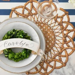 Spring^Hester & Cook Die-Cut Rattan Weave Placemat Sheets