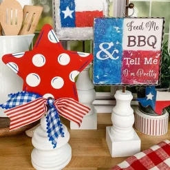 Table Decor^The Round Top Collection Display Poles, White