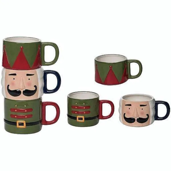 Kitchen & Dining^Transpac Dol Stacked Nutcracker Mugs S/3