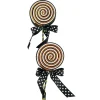 Floral^Liberty Floral Double Glitter Lollipop Bow Pick
