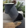 Ribbon^D. Stevens Dual Sided White Polka Dot On Black Ribbon, 4" X 10Yd