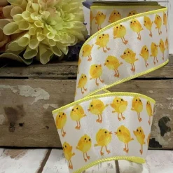 Ribbon^D. Stevens Easter Chicks Ribbon, 2.5" X 10Yd