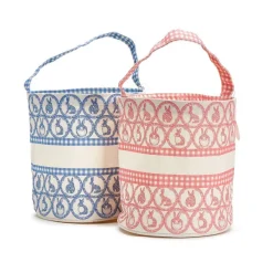 Diy Containers^Two's Company Easter Egg Hunt Bucket Bag With Gingham Bunny