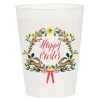 Party Diy^Sip Hip Hooray Easter Floral Wreath Frosted Cups