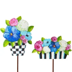 Spring^The Round Top Collection Elegant Pots Of Mixed Flowers