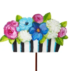 Pot Stakes^The Round Top Collection Elegant Pots Of Mixed Flowers