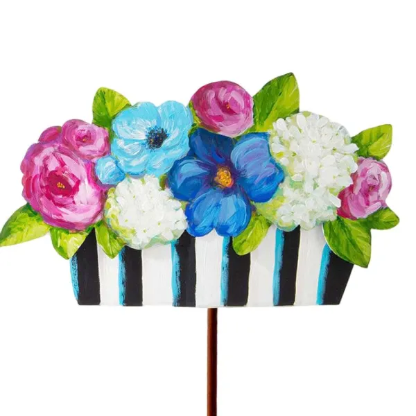 Pot Stakes^The Round Top Collection Elegant Pots Of Mixed Flowers