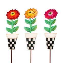 Spring^The Round Top Collection Elegant Zinnia Pot
