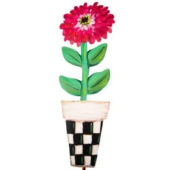 Spring^The Round Top Collection Elegant Zinnia Pot