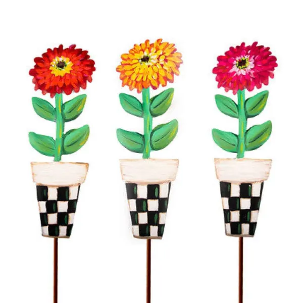 Wall Decor^The Round Top Collection Elegant Zinnia Pot