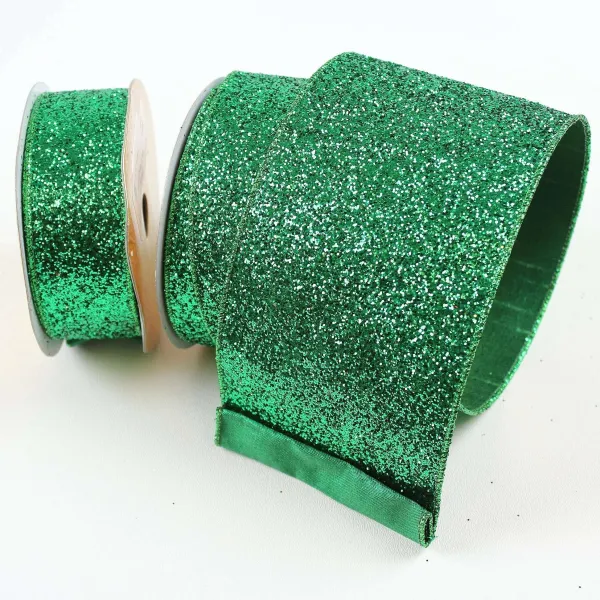 St. Patrick's Day^Farrisilk Emerald Glitter Magic Ribbon, 1.5"X10Yd