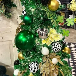 St. Patrick's Day^Farrisilk Emerald Green Candy Apple Ball Ornament, 8"