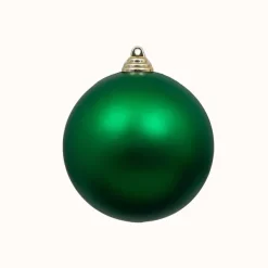 Mardi Gras^Farrisilk Emerald Green Matte Ball Ornament, 6"