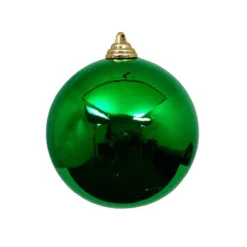 St. Patrick's Day^Farrisilk Emerald Green Shiny Ball Ornament, 4"