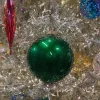 St. Patrick's Day^Farrisilk Emerald Green Shiny Ball Ornament, 8"