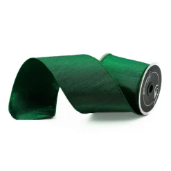 Mardi Gras^Farrisilk Emerald Luster Ribbon, 4" X 10Yd