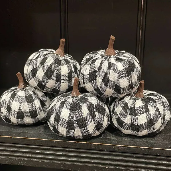 Figurines^Liberty Floral Fabric Pumpkins In A Bag-Set Of 6