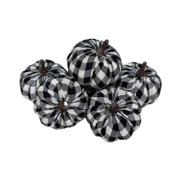 Figurines^Liberty Floral Fabric Pumpkins In A Bag-Set Of 6
