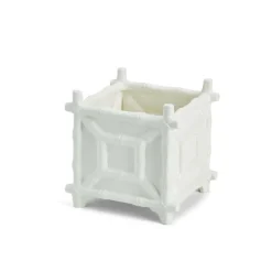 Planters^Two's Company Faux Bamboo Cachepot