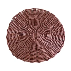 Kitchen & Dining^Beatriz Ball Faux Wicker Placemats, Brown