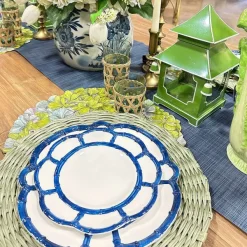 Kitchen & Dining^Beatriz Ball Faux Wicker Placemats, Sage