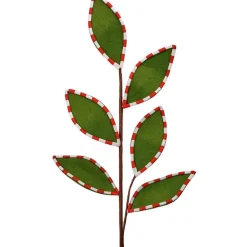 Floral^Regency Felt Leaf With Peppermint Edge Spray