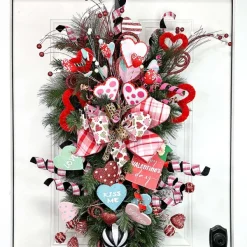 Floral^Craig Bachman Felt Polkadot Heart Spray, 24.5"