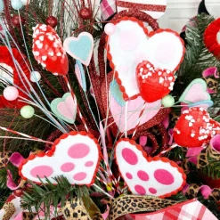 Floral^Craig Bachman Felt Polkadot Heart Spray, 24.5