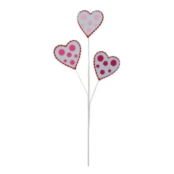 Sprays^Craig Bachman Felt Polkadot Heart Spray, 24.5"