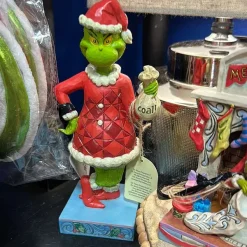 Figurines^Department 56 Fig Grinch With Bag Of Coal, Dept. 56 Village