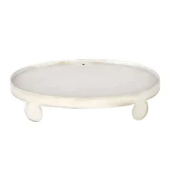 Table Decor^The Round Top Collection Finial Tray, White