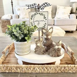 Table Decor^The Round Top Collection Finial Tray, White