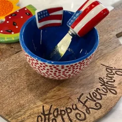 Table Decor^Coton Colors Flag Embellishment Appetizer Spreader By Happy Everything!